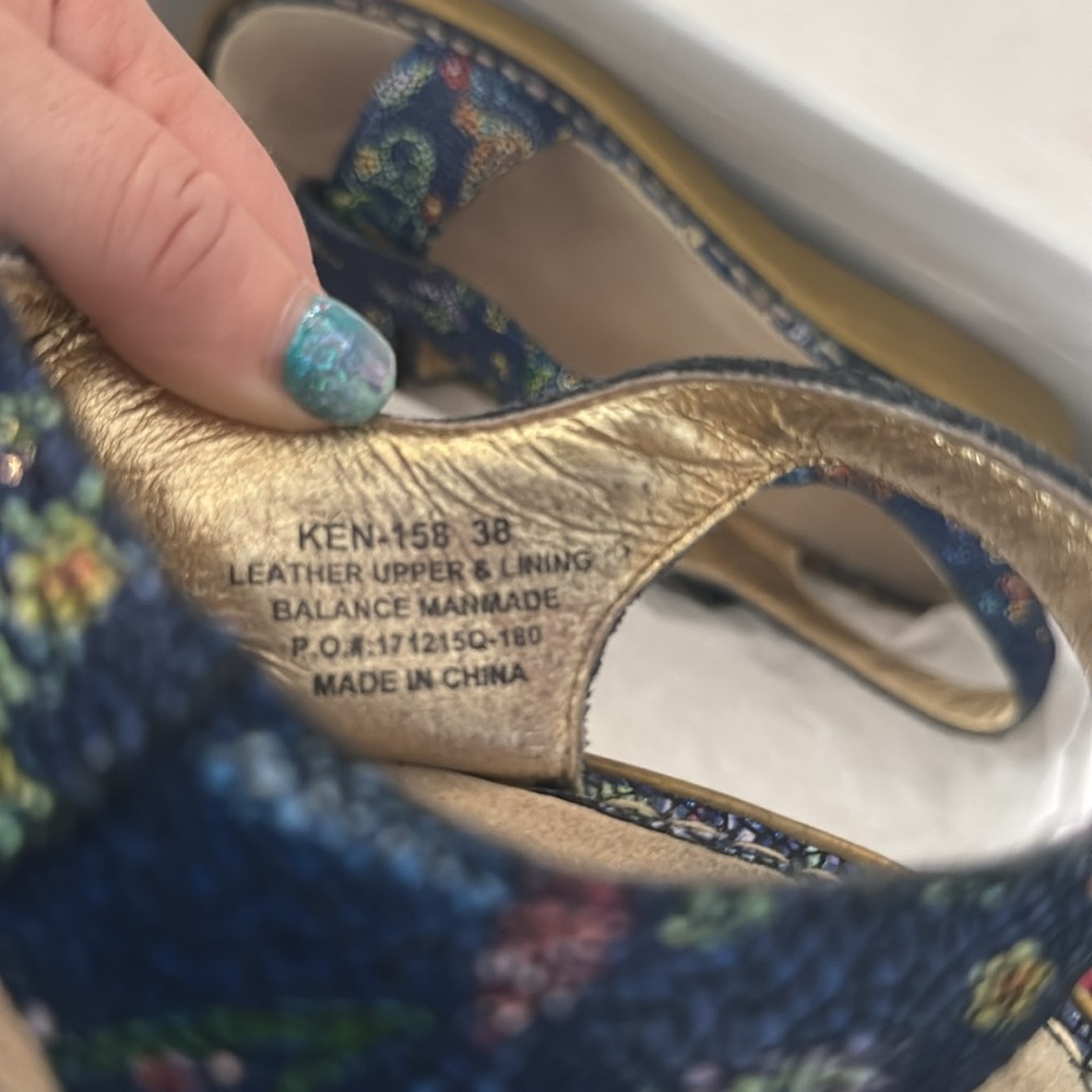 Alegria Women's Blue Multi-Color Sandals - Picture 3 of 7